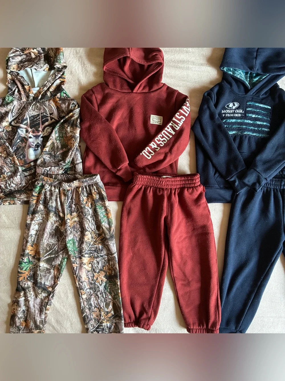 Bundle of Toddler Boy Hoodie Sweat pant Sets. 4T. Fall Winter Lot.